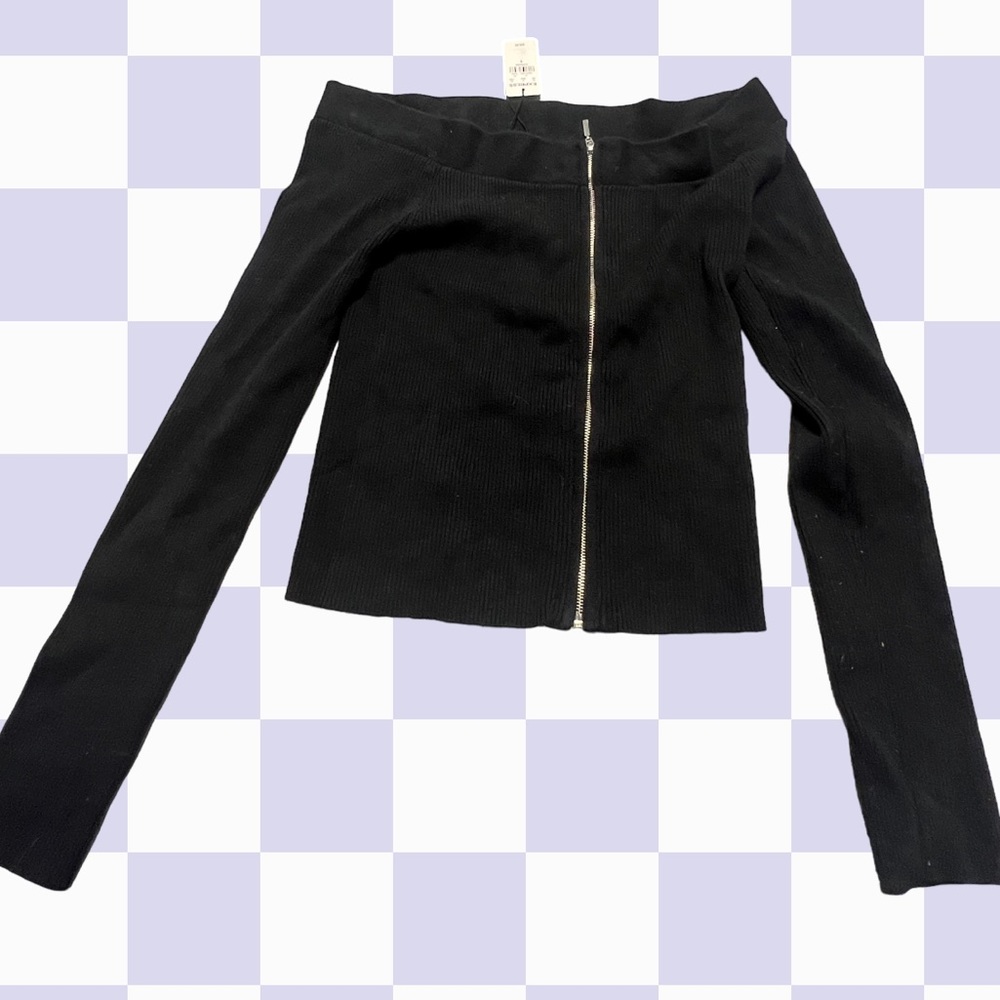 Express brand new never worn cardigan with zipper front classic style